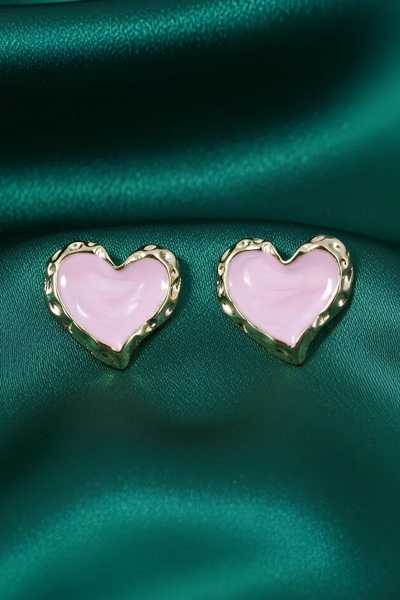 Heart Shape Stud Earrings for Girls JWE0000016LAV