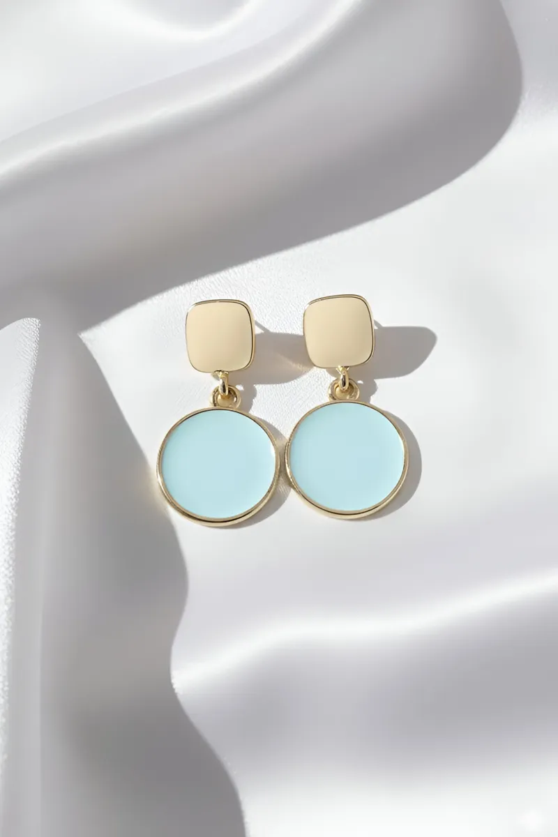 Circular Shape Drop Earrings for Girls JWE0000025GRE