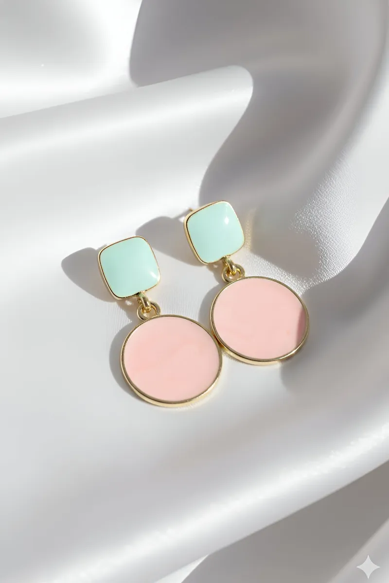 Circular Shape Drop Earrings for Girls JWE0000025PEA