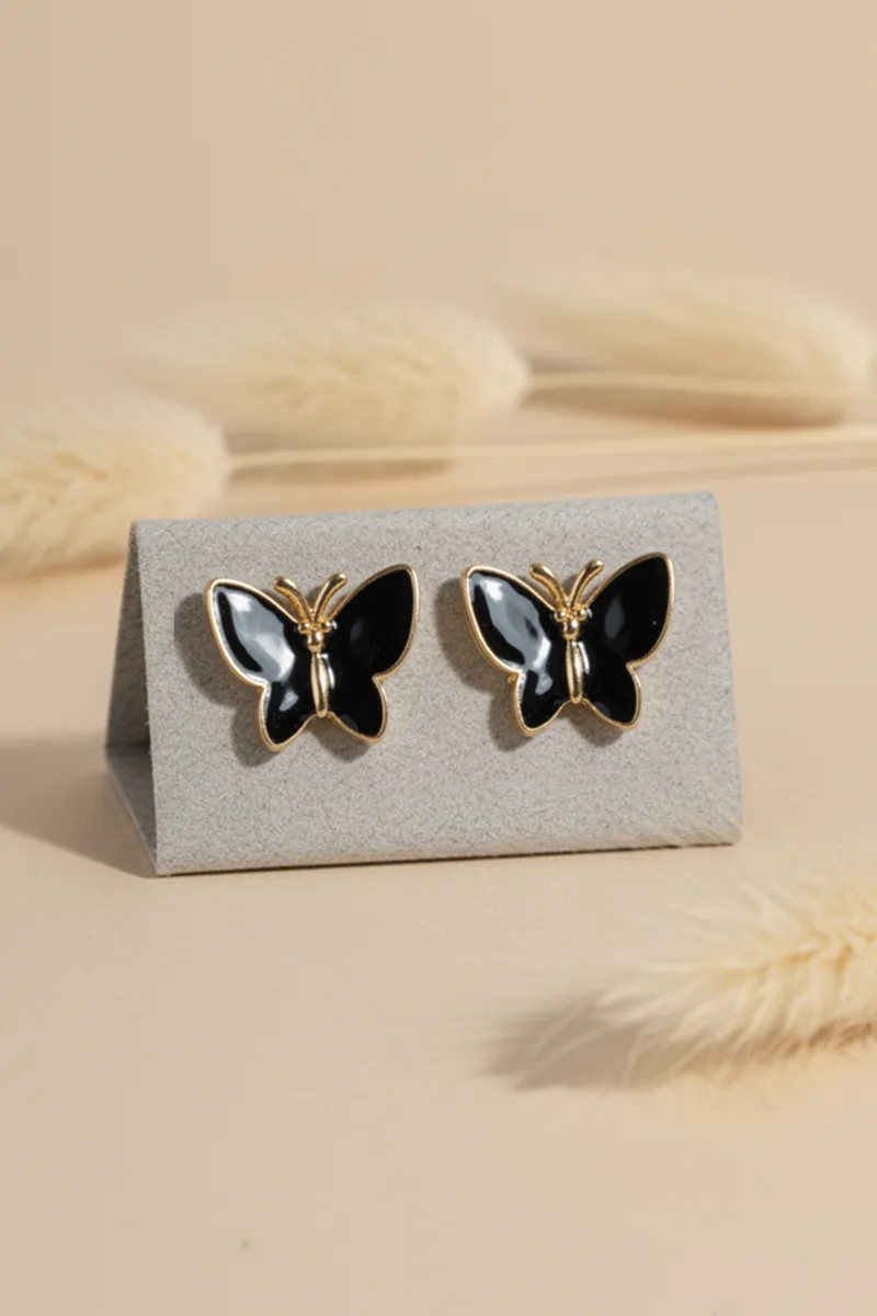 Butterfly Shape Stud Earrings for Girls JWE000002BLA