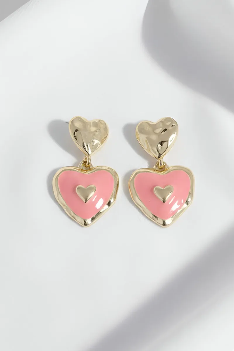 Heart Shape Drop Earrings for Girls JWE0000034PEA
