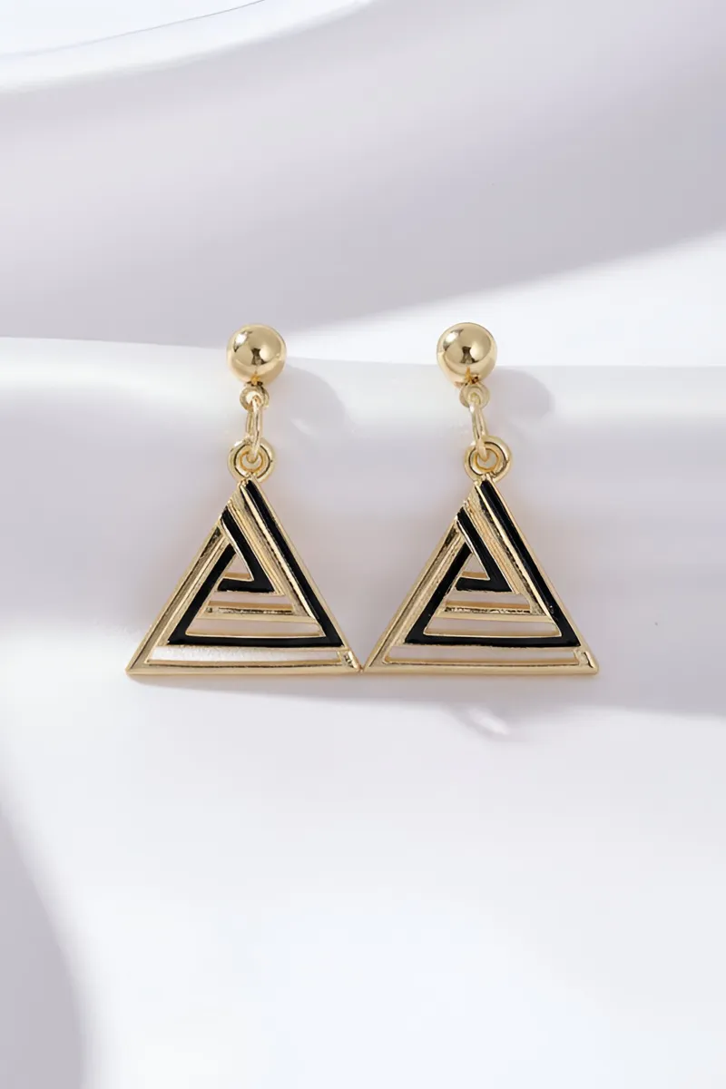 Triangle Shape Dangle Earrings for Girls JWE0000035BLA
