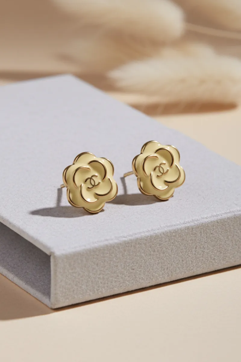 Rose Shape Stud Earrings for Girls