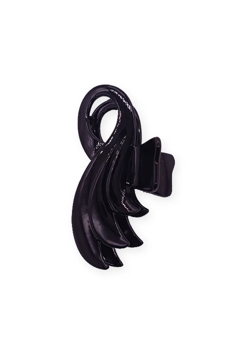 Curved Wing Design Hair Claw Clip for Women - Medium JWH000017BLA
