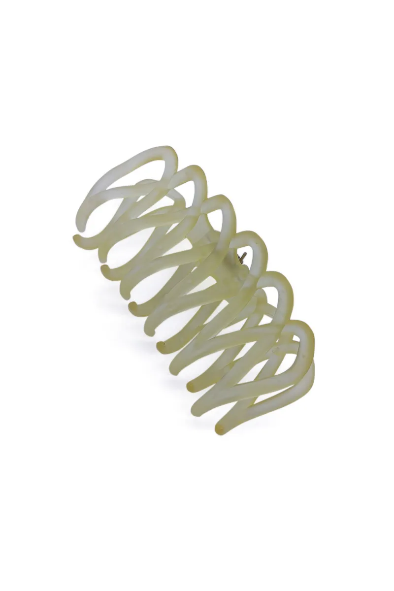 Wave Pattern Hair Claw Clip for Women - Medium JWH000024YEL