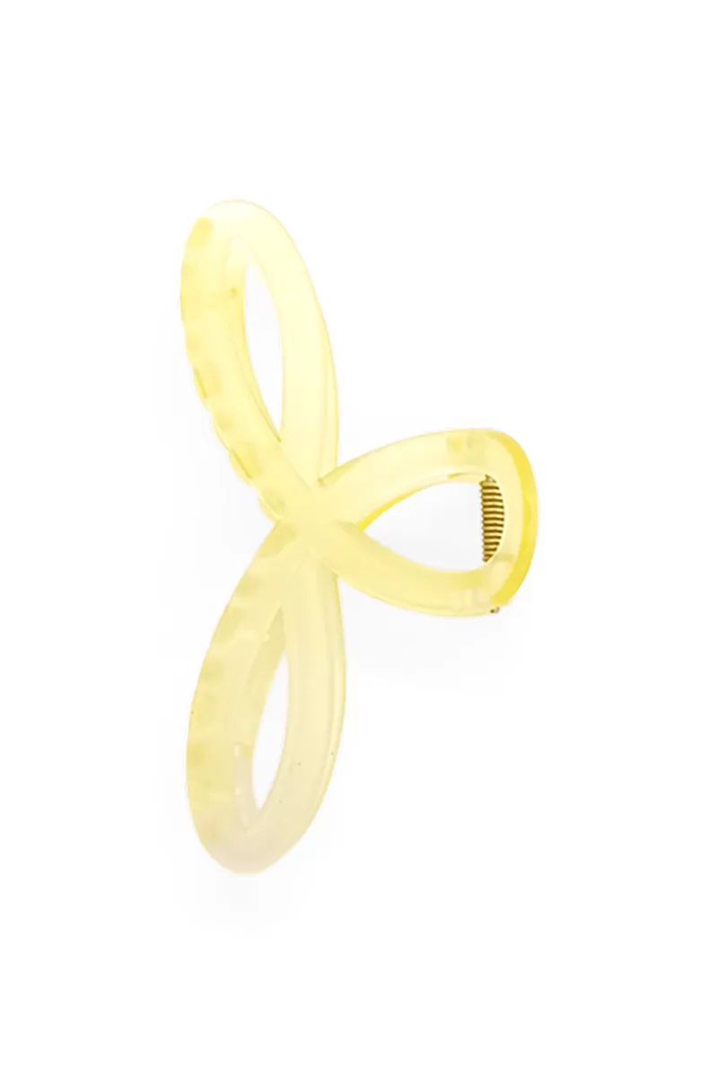 Infinity Shape Hair Claw Clip for Women - Large JWH000026YEL