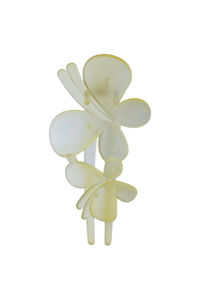 Dual Butterfly Alligator Hair Claw Clip for Girls & Women JWH000028YEL