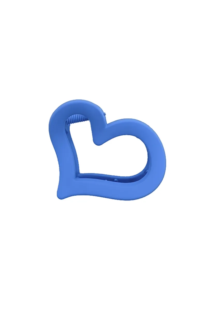 Heart-Shaped Hair Claw Clip for Girls & Women - Small JWH000031BLU