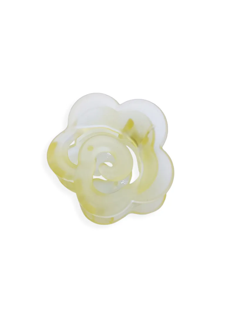 Floral Hair Claw Clip for Girls & Women - Small JWH000033YEL Yellow