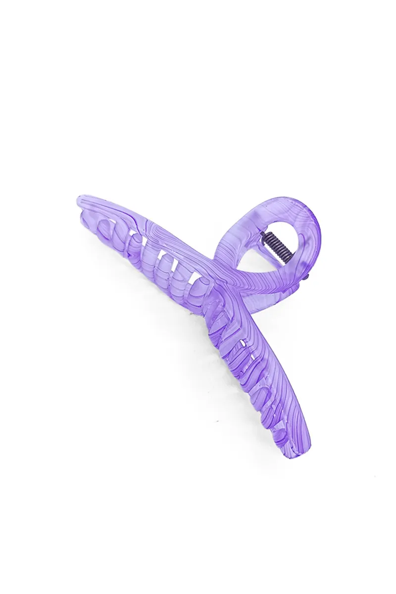 Marble Pattern Hair Claw Clip for Women - Medium JWH000036PUR