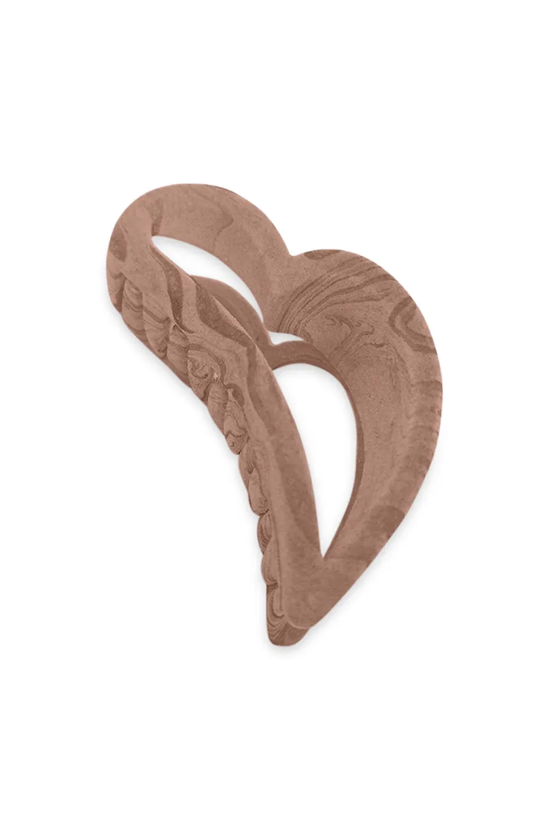 Heart Design Hair Claw Clip for Girls & Women - Small JWH000039BRO
