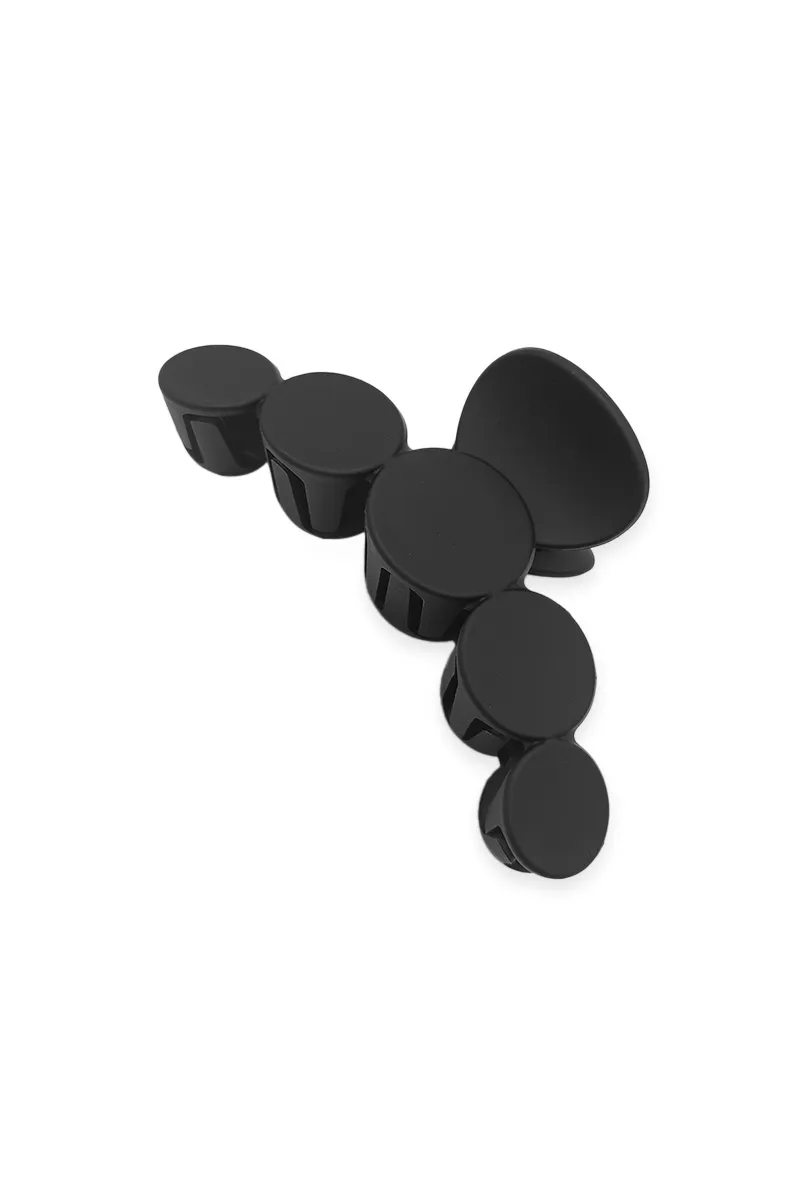 Matte Round Hair Claw Clip for Women - Large JWH000042BLA