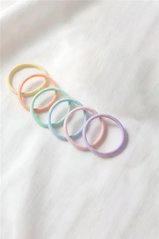 6 Pcs Multi Pastel Colors Hair Bands for Women JWH000045MUL