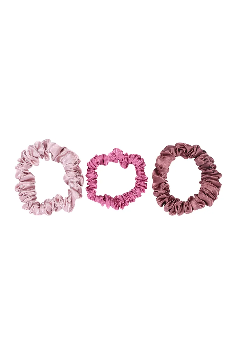 Satin Silk Flat Scrunchies for Women & Girls - Pack of 3 JWH000084MUL