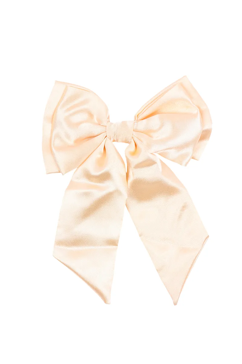 Satin Double Bow Belt Alligator Clips For Women & Girls