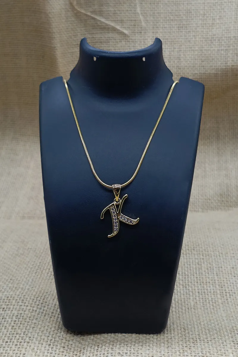 K Letter Pendent Chain for Women & Girls