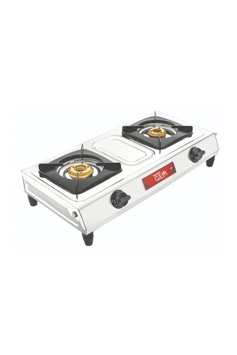 Anantha GEM 2 Burner Stainless Steel Body Gas Stove (Assorted)