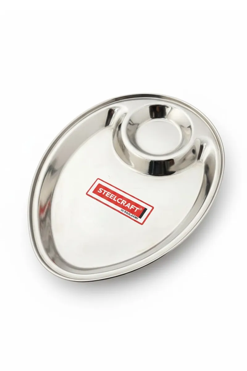 Stainless Steel Plate, Silver - Small - PORUR
