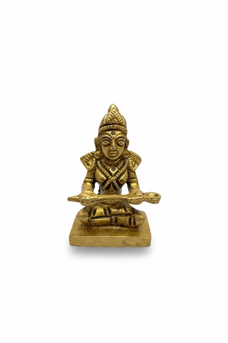 Brass Annapoorani Idol, Gold - SmallPOHK0876ANAGLD - PORUR