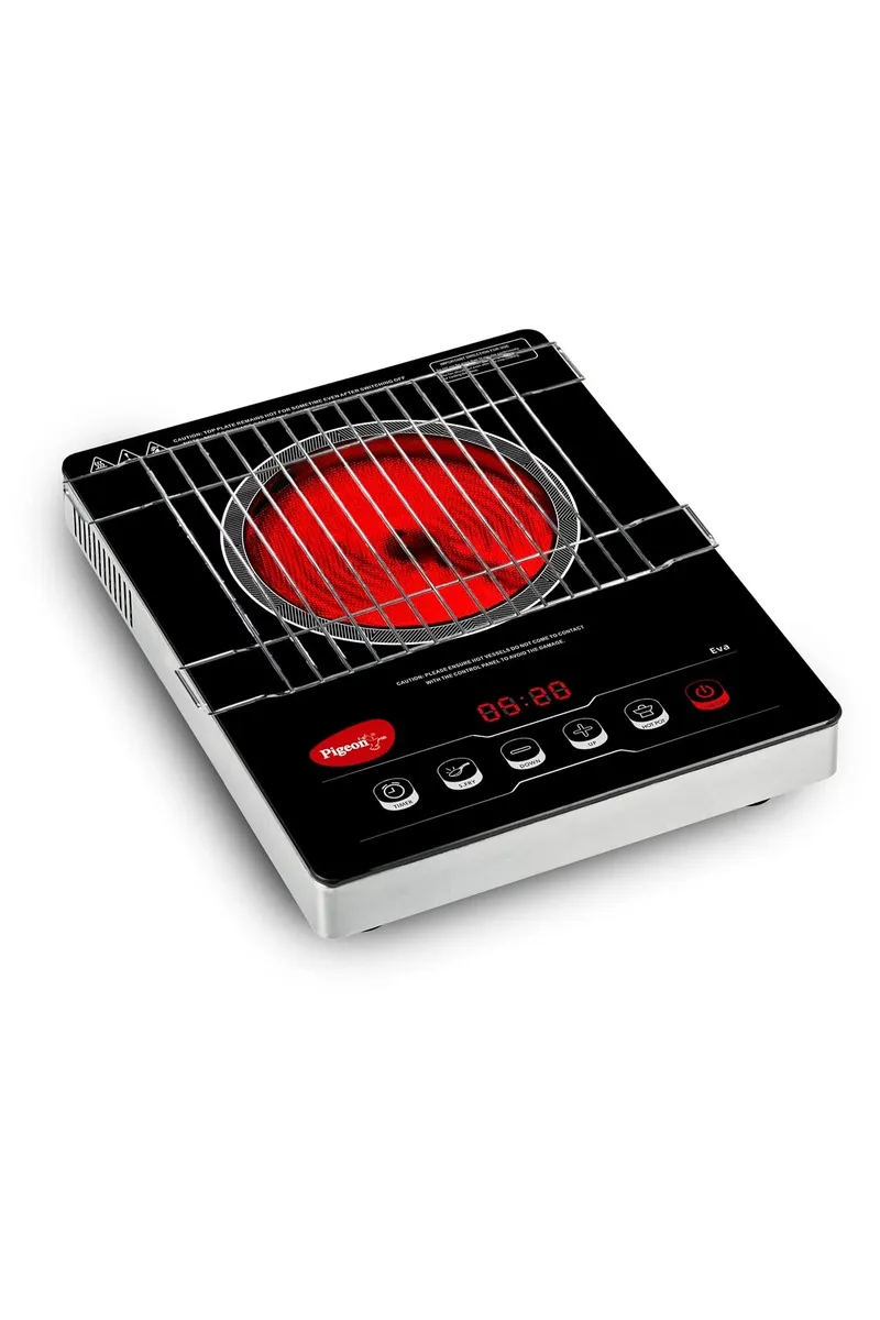 Pigeon EVA 2000 W Infrared Cooktop with Free Stainless Steel Grill (Assorted)