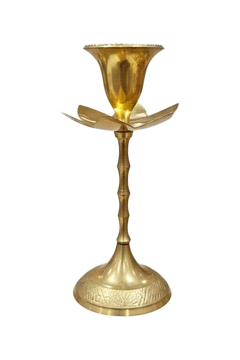 Brass Candle Stand, Gold - Small