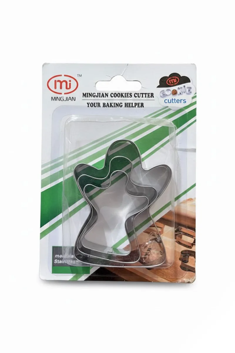 Stainless Steel Angel Shape Cookie Cutter - 3 Pcs