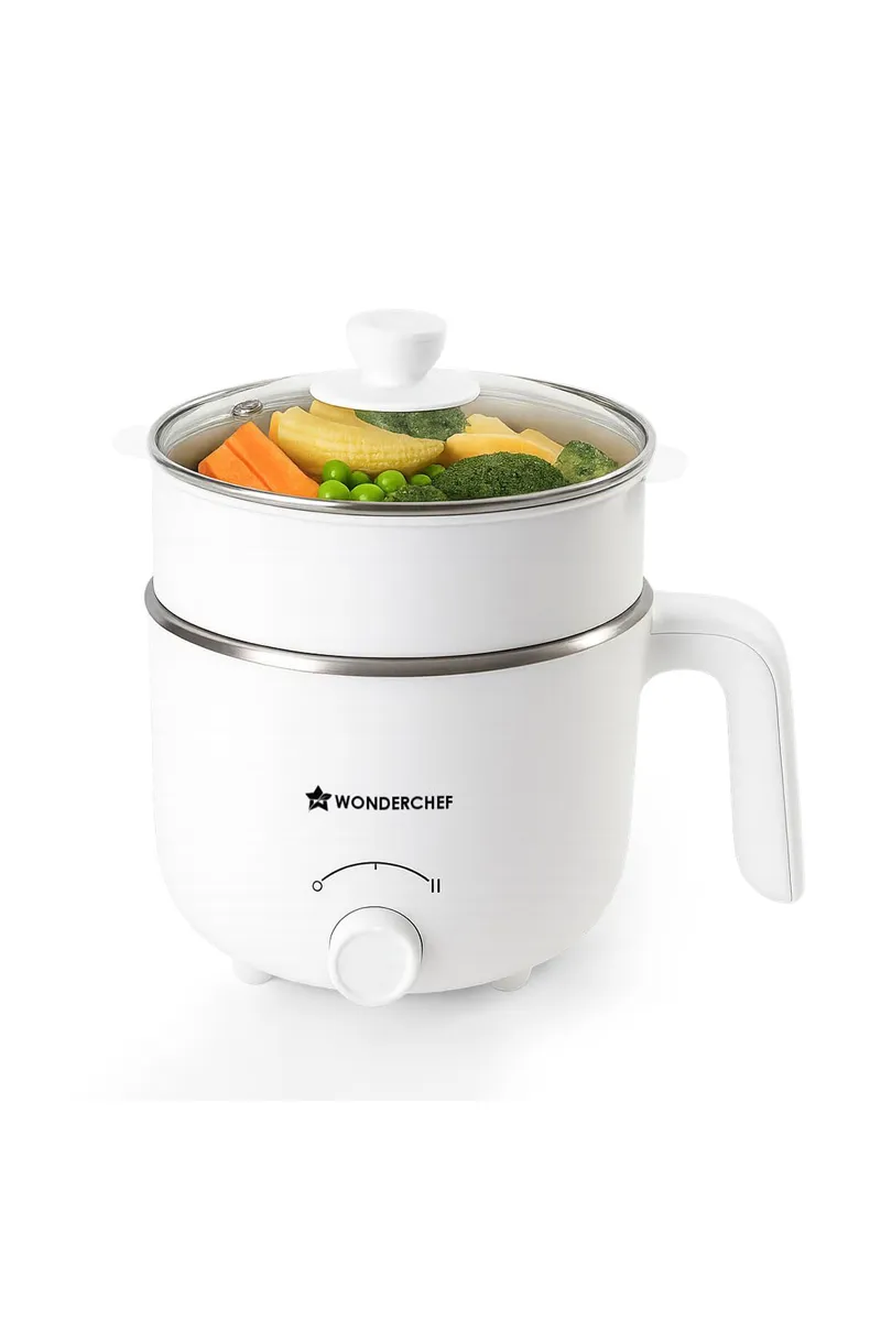 Wonderchef Luxe 1.2 Ltr Multi Cook Kettle with Overheat Protection (Assorted)