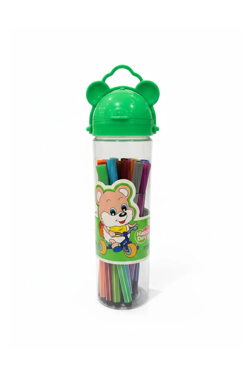 Sketch Pen with Container, Multicolour - 18 Shades