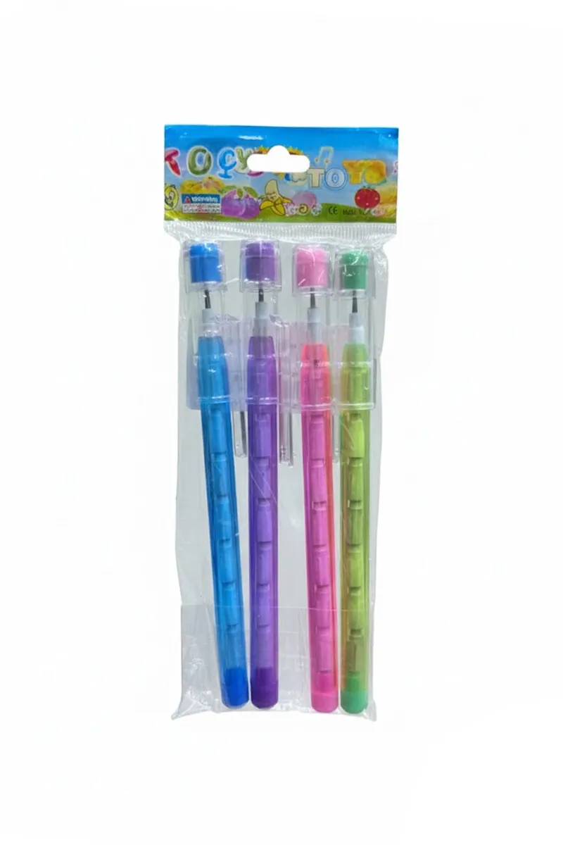 Plastic Lead Pencil, Multicolor - 4pc