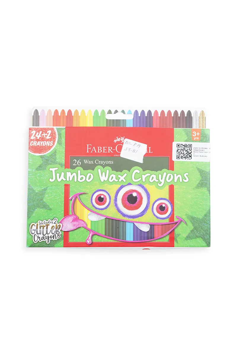 Faber-Castell 24+2 Jumbo Wax Crayons - Pack of 26 - ST0131WXCRY26