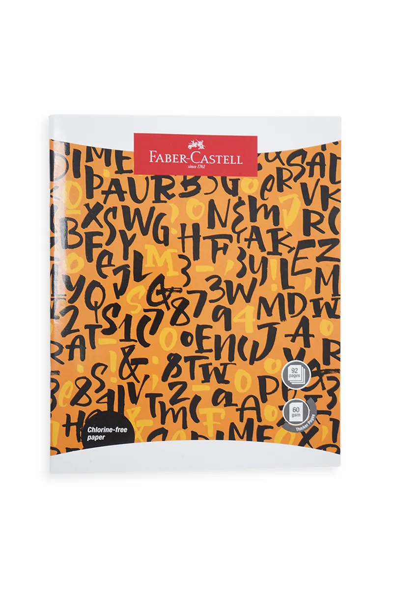 Faber-Castell Student Notebook, Single Line - 92 Pages - ST0137NTBKORG