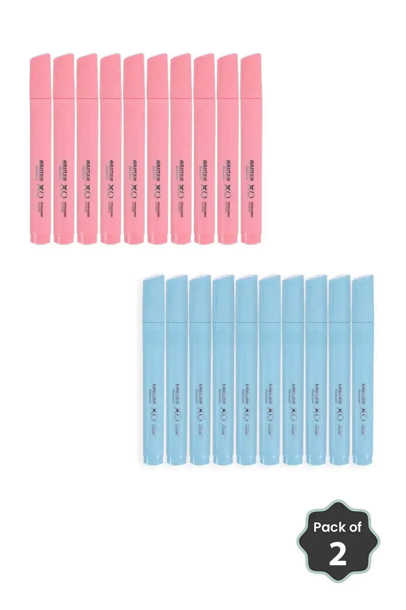 Hauser XO Permanent Marker Combo – Red & Blue (Pack of 10 Each)