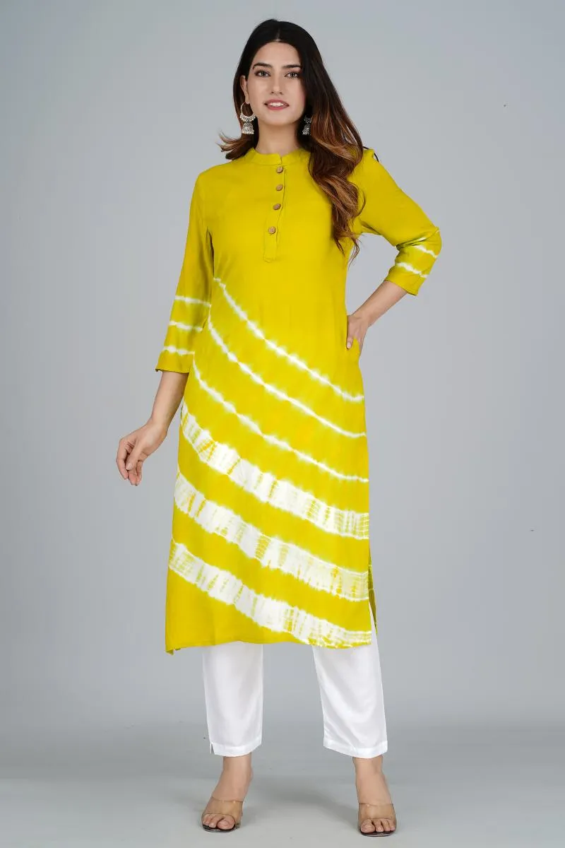 Rayon Printed Kurti for Women